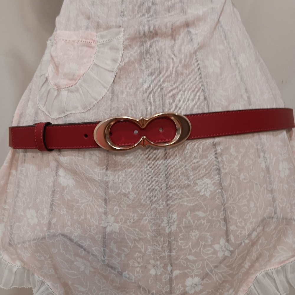 Coach Belt Red, Size Large